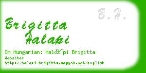 brigitta halapi business card
